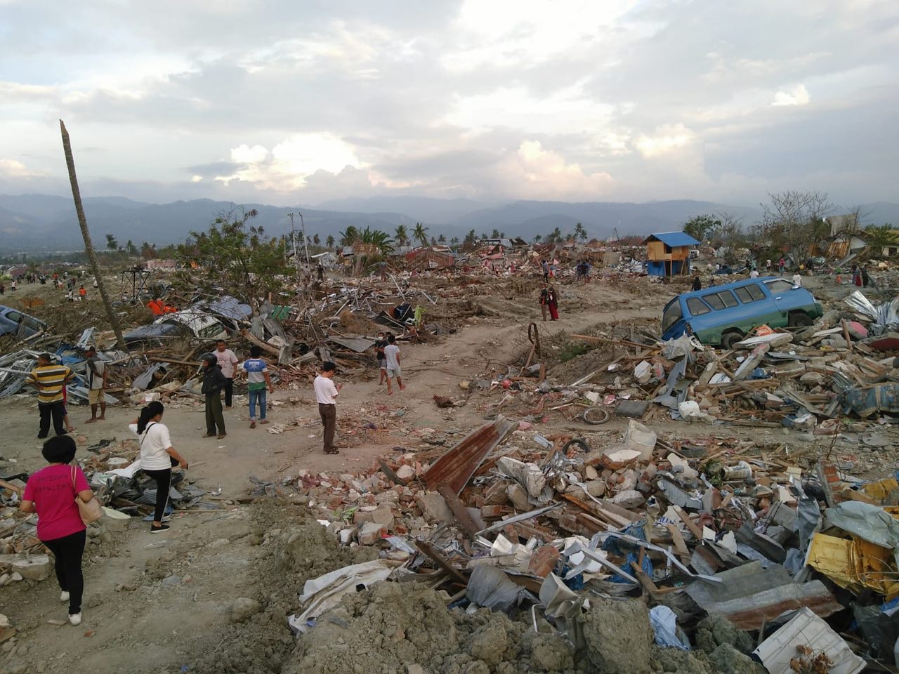 Verwüstung auf Sulawesi nach dem Erdbeben und Tsunami 2018.