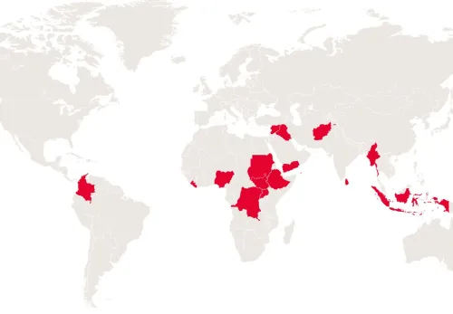 De landen waar ZOA werkt